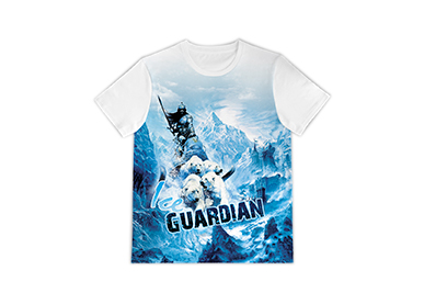Белая мужская футболка с принтом «GUARDIAN»